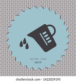 Measuring cup, vector icon, web design element