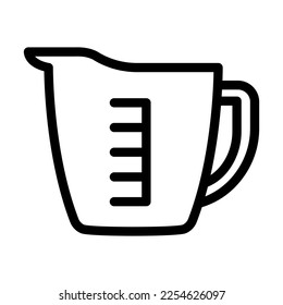 Measuring Cup Vector Line Icon Design