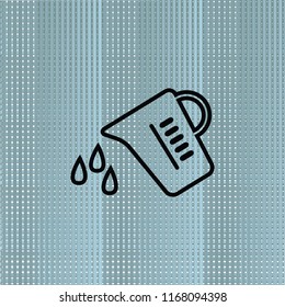 Measuring cup, vector outline icon