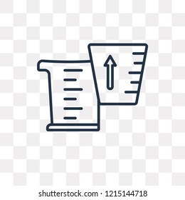 Measuring cup vector outline icon isolated on transparent background, high quality linear Measuring cup transparency concept can be used web and mobile