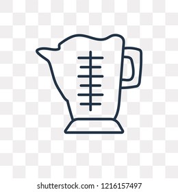 Measuring Cup vector outline icon isolated on transparent background, high quality linear Measuring Cup transparency concept can be used web and mobile