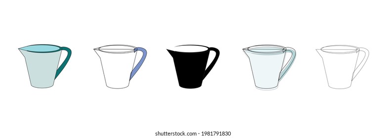measuring cup vector type icon