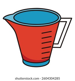 Measuring cups flat illutration white background