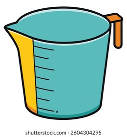 Measuring cups flat illutration white background