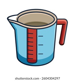 Measuring cups flat illutration white background