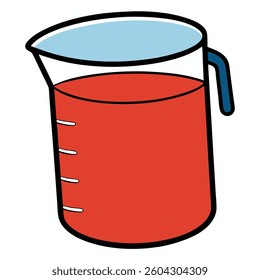 Measuring cups flat illutration white background