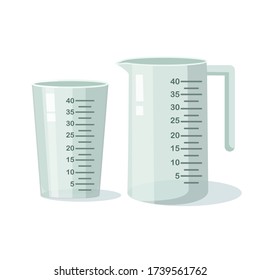 Measuring cups isolated on white background.