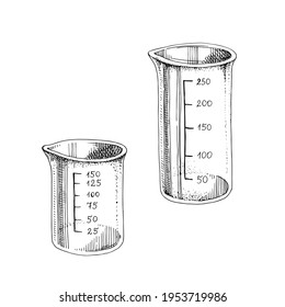 Cubos de medida aislados sobre fondo blanco.