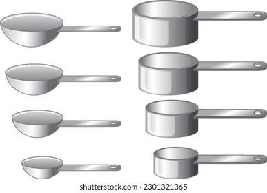 Measuring Cups and Spoons Set for Baking and Cooking illustration