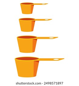 Measuring cups vector cartoon illustration isolated on a white background.