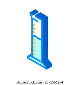 measuring cylinder isometric icon vector. measuring cylinder sign. isolated symbol illustration