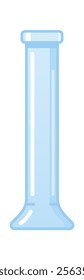 Measuring cylinder laboratory glassware vector illustration