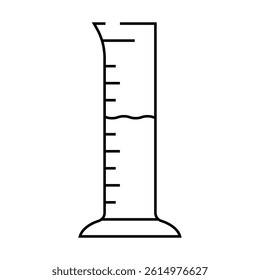 measuring cylinder line icon vector. measuring cylinder sign. isolated contour symbol black illustration