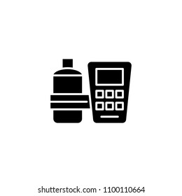 Measuring device black icon concept. Measuring device flat  vector symbol, sign, illustration.