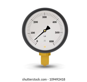 Measuring device on a white background