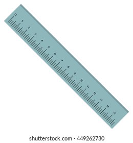 Measuring device. Ruler isolated on a white background. Vector illustration.