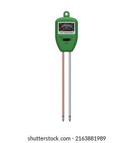 Measuring device three in one, moisture, acidity, soil illumination. Vector illustration.