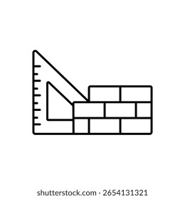 Measuring Dimensions Calculation Tool Line Icon
