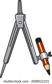 Measuring divider for accurate calculations and drawing of images