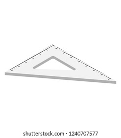 Measuring and drafting tool, set square isometric  icon