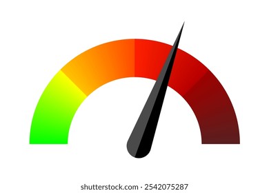 Measuring gauge indicator, speedometer, tachometer, speed indicator icon