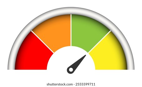 Measuring gauge indicator, speedometer, tachometer, speed indicator icon