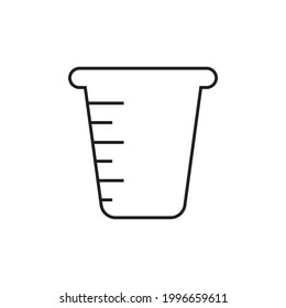 Measuring glass icon design. vector illustration