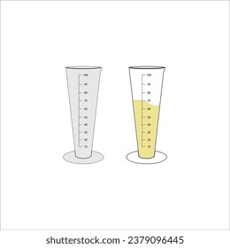 MEASURING GLASS ICON VECTOR ILLUSTRATION SYMBOL DESIGN