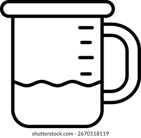 Measuring glass Line vector Icon Design