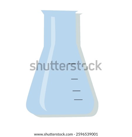 measuring glass tubes and beakers.