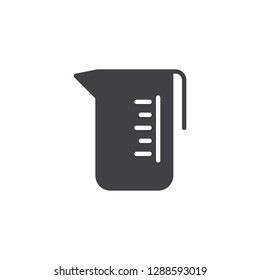 Measuring glass vector icon. filled flat sign for mobile concept and web design. Measuring cup simple solid icon. Symbol, logo illustration. Pixel perfect vector graphics