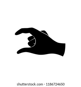 Measuring hand - human gesture vector icon.