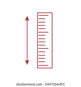  Measuring height body icon isolated on white background. Set icons colorful. Vector