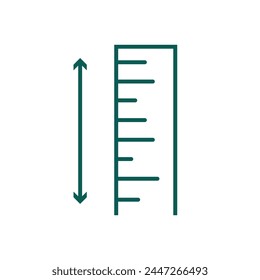  Measuring height body icon isolated on white background. Set icons colorful. Vector