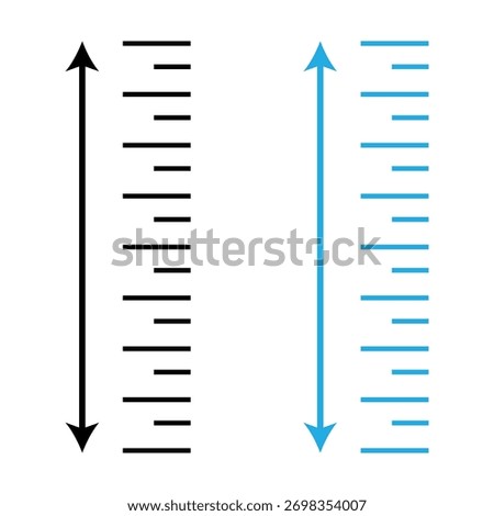 Measuring height body icon isolated on white background. set icons colorful. Vector illustration EPS 10 .