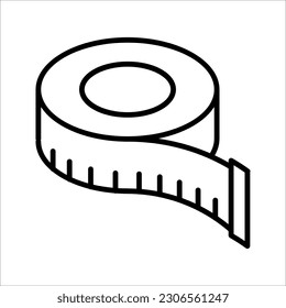 Measuring icon. High quality black outline pictogram for web site design and mobile apps on a white background.