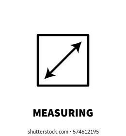 Measuring icon or logo in modern line style. High quality black outline pictogram for web site design and mobile apps. Vector illustration on a white background.