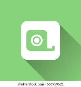 Measuring icon with long shadow