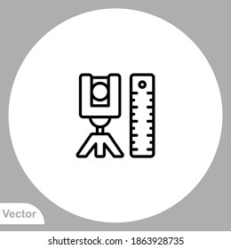 Measuring icon sign vector,Symbol, logo illustration for web and mobile
