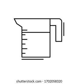 Icono de medición. Línea simple, contorno vectorial elementos del objeto de cocina para ui y ux, sitio web o aplicación móvil