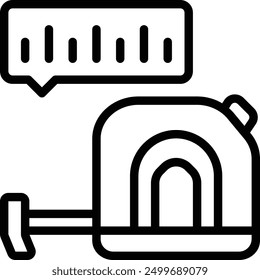 Measuring Icon. Tape Measure Icon