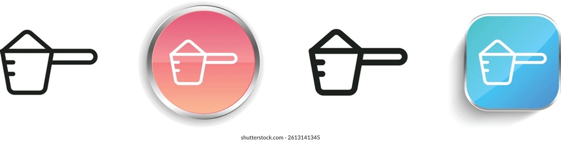 measuring icon. Thin Linear, Regular and Button Style Design Isolated On White Background