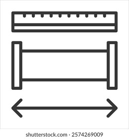 Measuring Icon Vector Illustration Outline