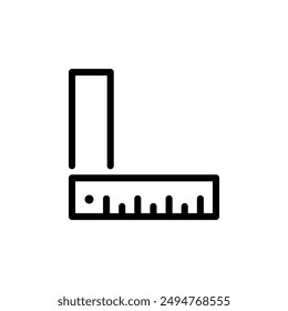 Measuring instrument, distance ruler, school geometry, maths, measurement metric item, stationery, measuring tape, school supplies, length measurement, object using ruler flat vector illustration.