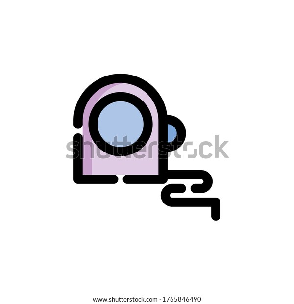 Measuring Instrument Icon Construction Filled Outline Stock Vector