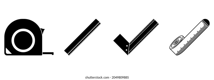 measuring instrument icon set, meter equipment icon set vector sign symbol