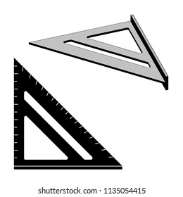 Measuring instruments for production and inspection. Vector illustration. Capenter square