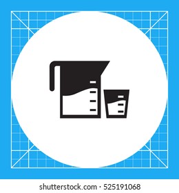 Measuring jar and cup icon