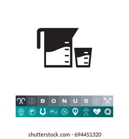 Measuring jar and cup icon