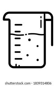 Measuring Jug Flat Icon Isolated On White Background